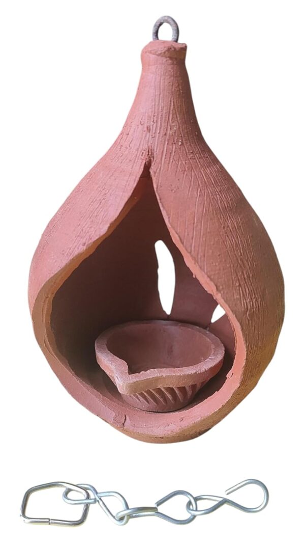 Arembi Terracotta & Coconut Shell Hanging Diya (Single Pack)