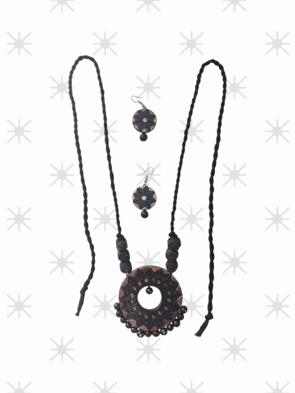 AREMBI-Terracotta Necklace Set for Women and Girls, Handmade Terracotta Jewelry, Handmade Necklace earring - Necklace Earring, Clay Work Jewelry for Women.terakotta jewellery