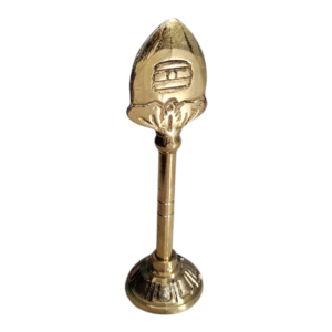 Brass Vel, Traditional Hindu Religious Spear Statue, Gold Finish, Decorative Figurine, Pooja Room Figurine, car Dash Board Decor Brass vel.Pack of 1.